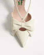 Valentino Bowow Slingback Pumps In Kidskin 85Mm - Image 3